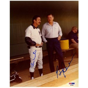 George Steinbrenner and Billy Martin Dual Signed 8x10 Photo