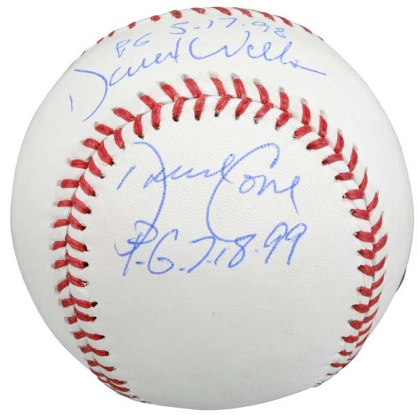 New York Yakees Perfect Game Pitchers David Cone, David Wells, & Don Larsen  JSA Signed Baseball-Official : Collectibles & Fine Art 