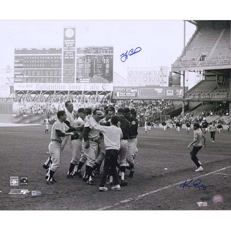 Yogi Berra Autographed 1964 AL Pennant Celebration Photograph » Moiderer's  Row : Bronx Baseball