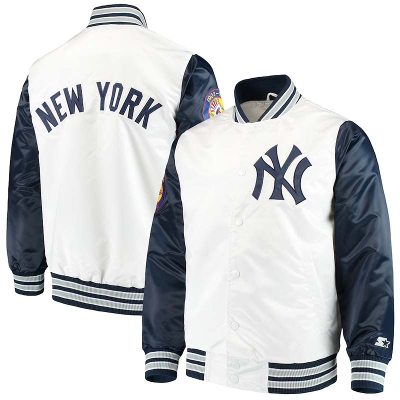 Yankees White Starter Jacket (Big & Tall) » Moiderer's Row : Bronx