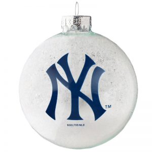 yankees snowball christmas tree ornament