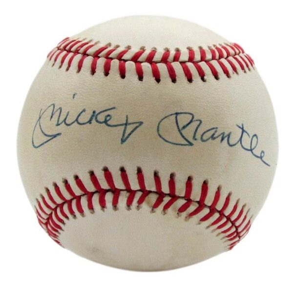 image of authentic Mickey Mantle-signed baseball