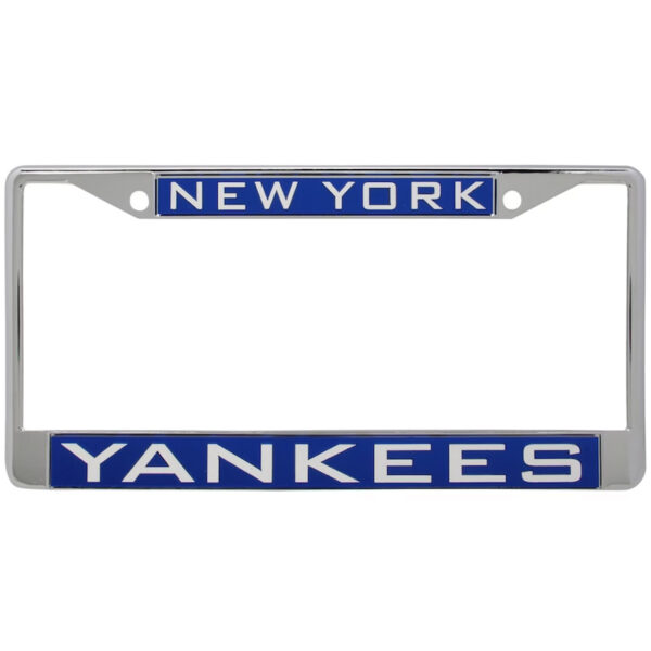 new york yankees metal license plate frame